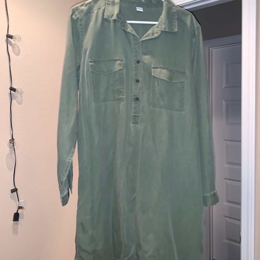Green Shirt Dress